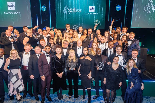 <p>The winners of the 2023   Lloyds Bank British Business Excellence Awards celebrate their success </p>