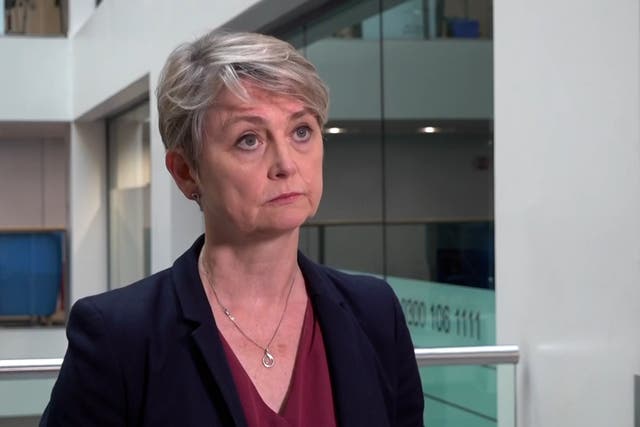 <p>Home Secretary Yvette Cooper speaks to the media at the Home Office in central London following violent disorder in parts of the UK (Elena Giuliano/PA)</p>