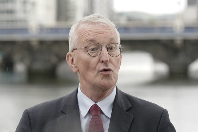 <p>Northern Ireland Secretary Hilary Benn made his first visit to Belfast at the weekend since being appointed (Niall Carson/PA)</p>