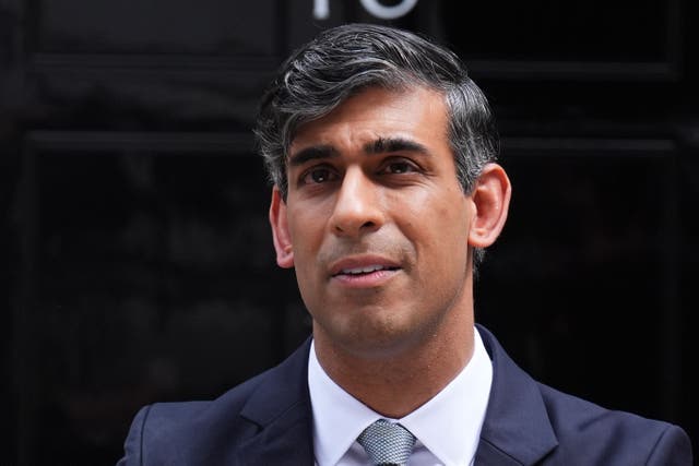 <p>Former prime minister Rishi Sunak outside 10 Downing Street</p>