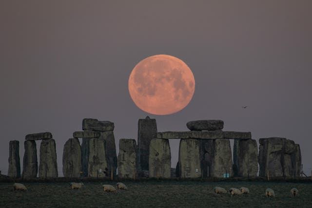 <p>A full moon will appear over Stone Henge in Wiltshire during the Summer Solstice on 20 June, 2024 - weather permitting</p>