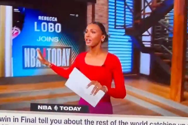 <p>ESPN host Malika Andrews</p>