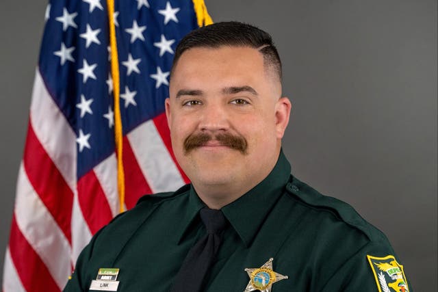 <p>Master Deputy Sheriff Bradley Michael Link, a Florida police officer who was killed in a shooting on August 2, 2024.</p>