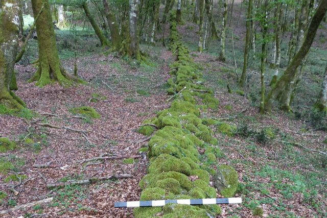 <p>Stone wall built by Romans to contain Spartacus and his men </p>