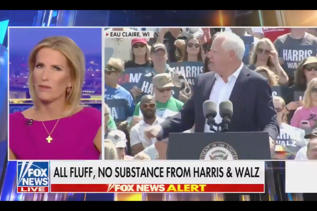 <p>Laura Ingraham confuses Minnesota and Wisconsin when trying to criticize Minnesota Gov Tim Walz</p>